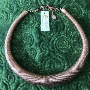 💖 Rose Goldtone Omega Statement Necklace 💖